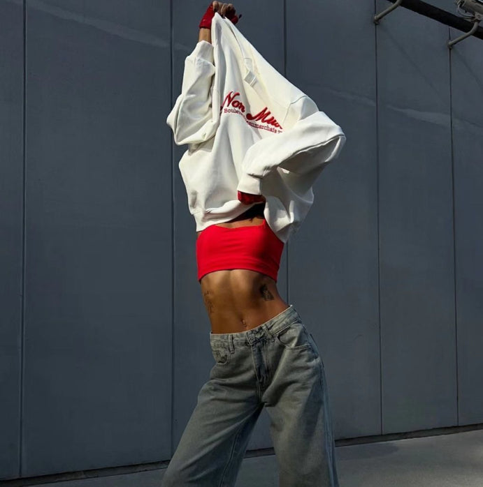 Stylish, Personalized American Retro Sweatshirt With A Distinctive Print Design