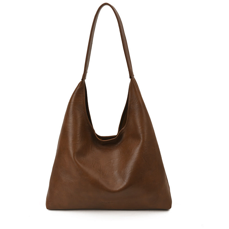 High-end Large Capacity Maillard Relaxed Casual Shoulder Tote Bag