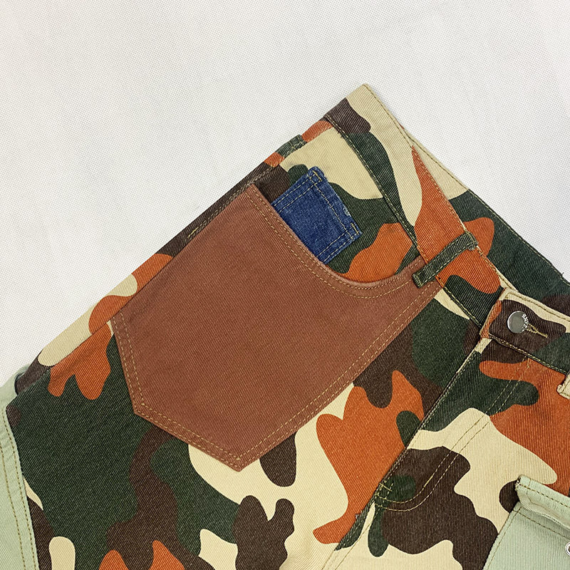 Denim Jeans Pants for Men Camouflage Skinny Jean Men