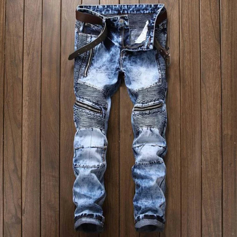 Casual Men Jeans  Slim Fit Hip Hop Denim Men`s Jeans