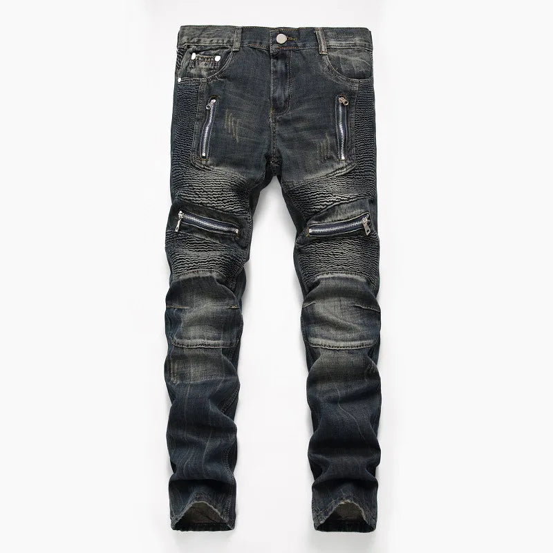 Casual Men Jeans  Slim Fit Hip Hop Denim Men`s Jeans