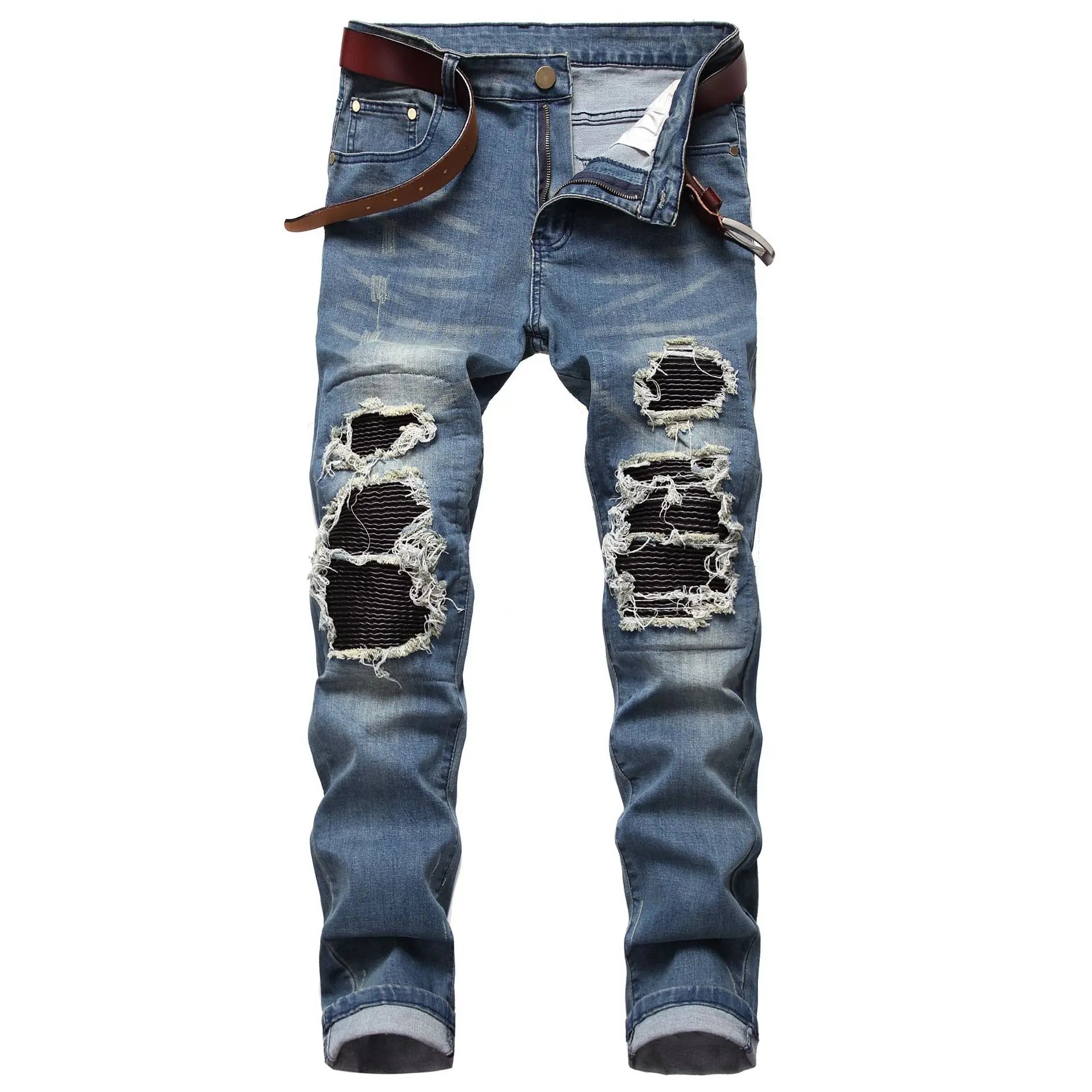 Casual Men Jeans  Slim Fit Hip Hop Denim Men`s Jeans