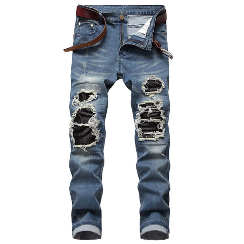Casual Men Jeans  Slim Fit Hip Hop Denim Men`s Jeans