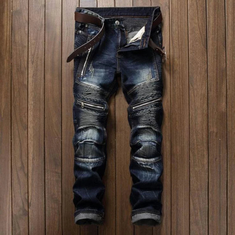 Casual Men Jeans  Slim Fit Hip Hop Denim Men`s Jeans