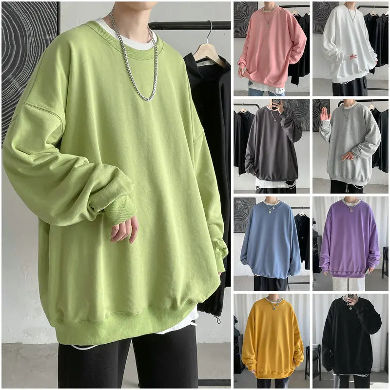 Mens Black White Pullover Streetwear