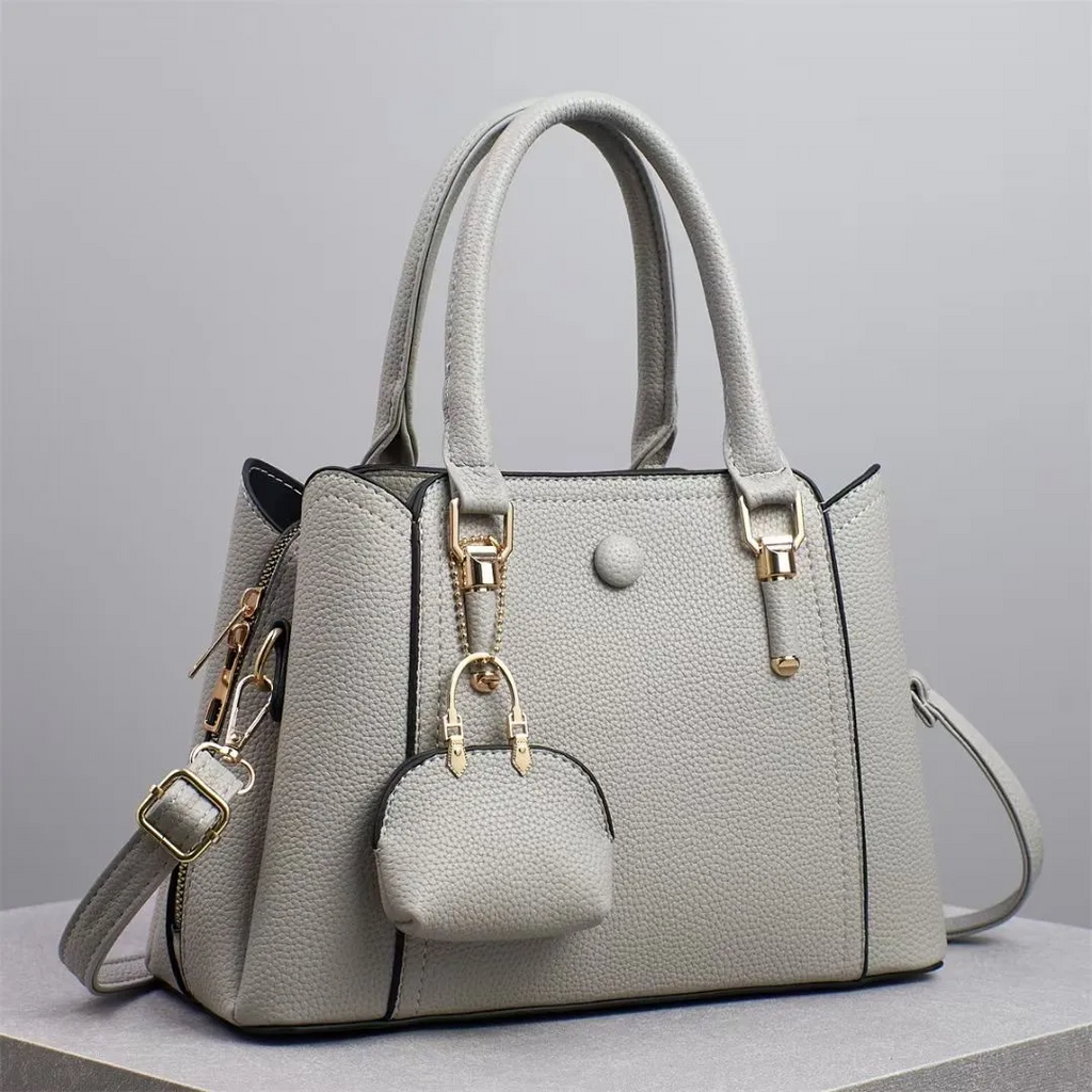 Women Fashion Casual Solid Color Large Capacity Handbag