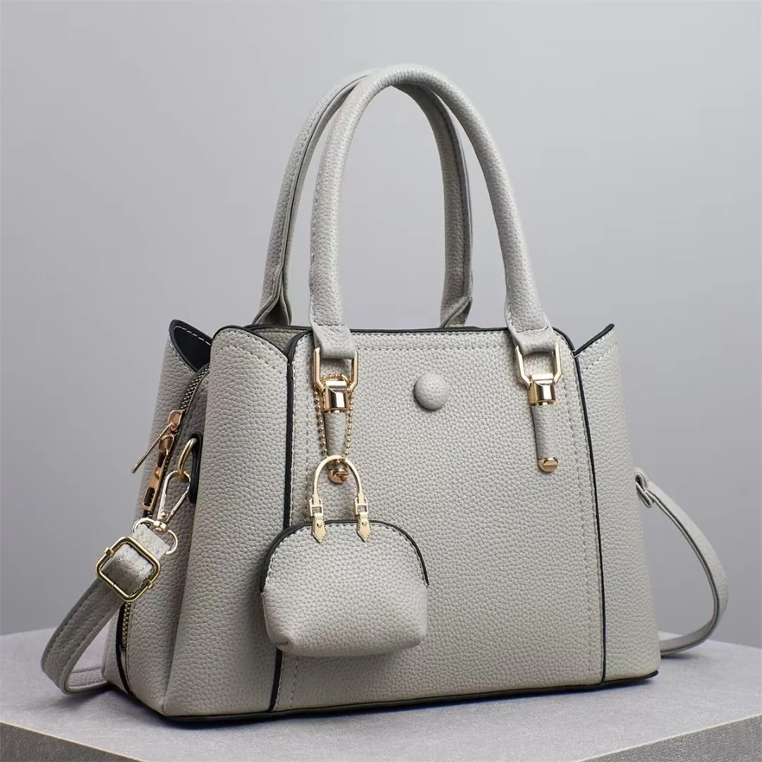 Women Fashion Casual Solid Color Large Capacity Handbag