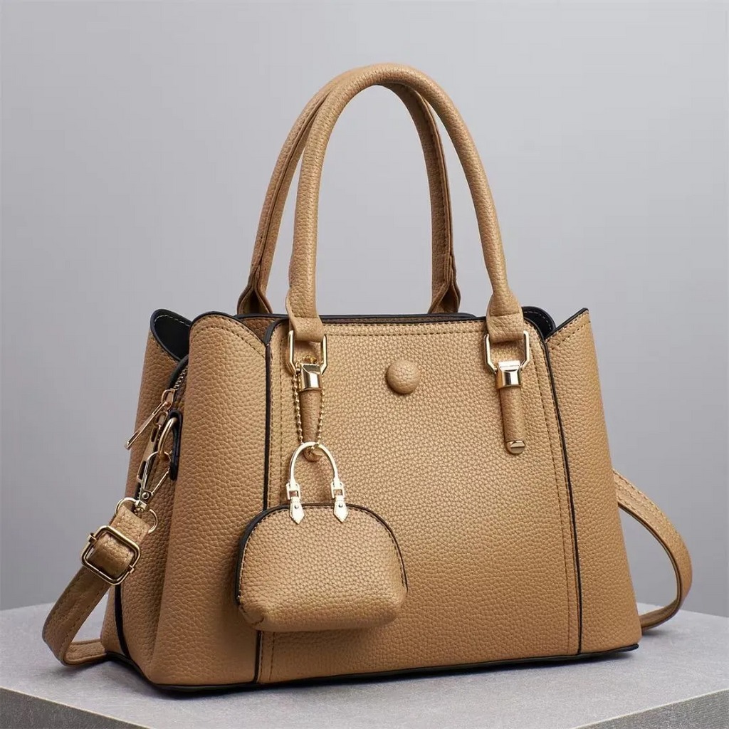 Women Fashion Casual Solid Color Large Capacity Handbag