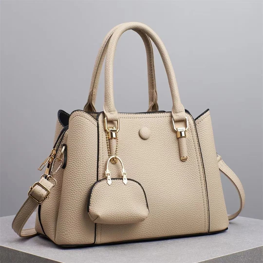 Women Fashion Casual Solid Color Large Capacity Handbag