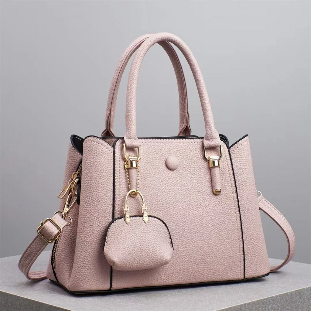 Women Fashion Casual Solid Color Large Capacity Handbag