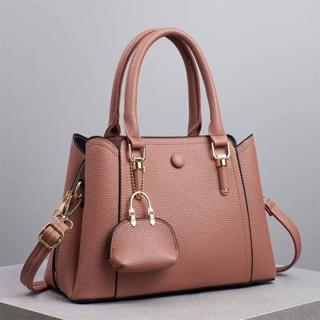 Women Fashion Casual Solid Color Large Capacity Handbag